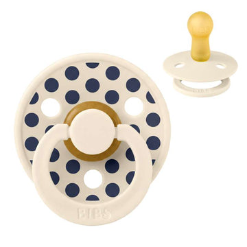 BIBS Rund Colour Sut - Str. 2 - Naturgummi - Medium Polka Studio - Ivory/Deep Space