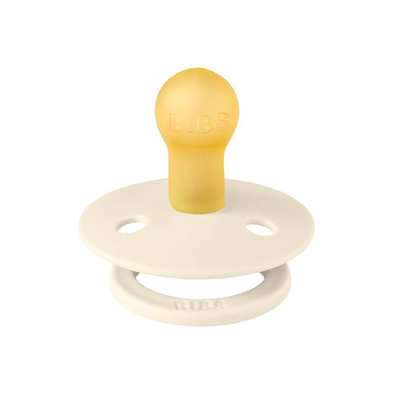 Bibs Kerek Colour Cumi - mé. 1 - természetes gumi - Elefántcsont 