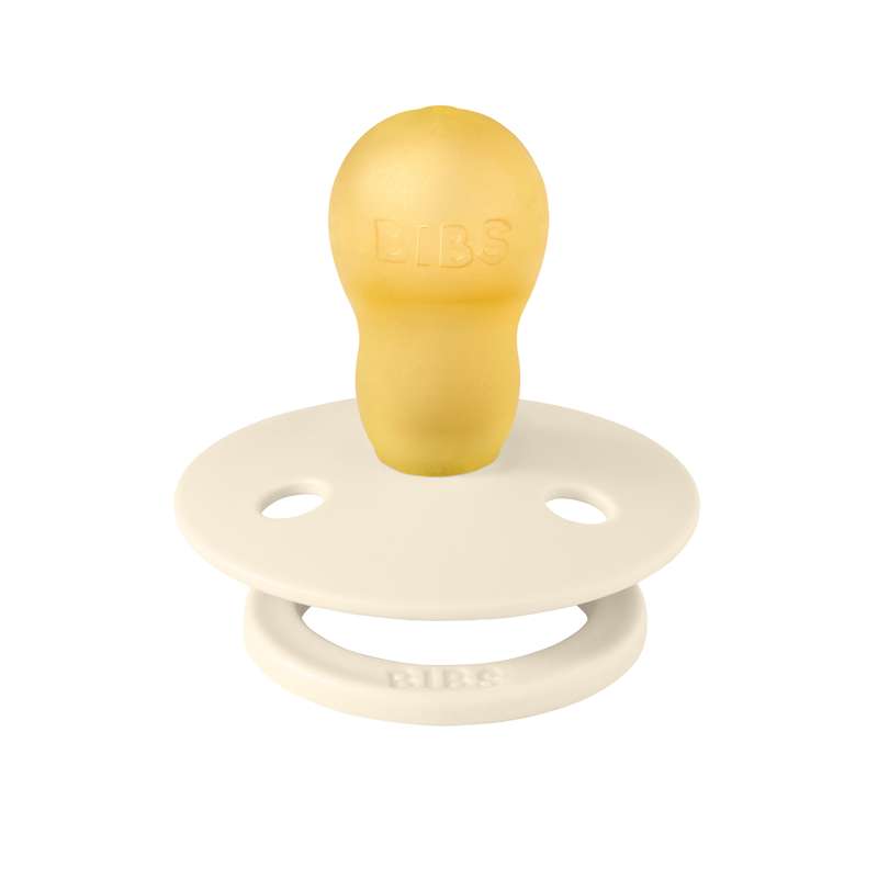 Bibs Kerek Colour Cumi - mé. 3 - természetes gumi - Elefántcsont 