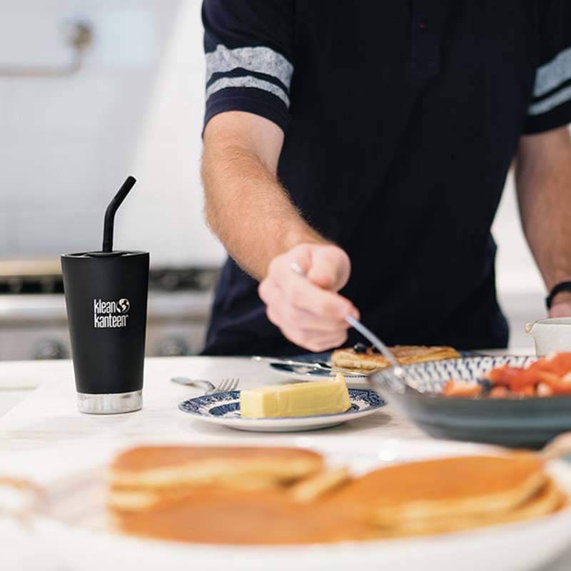 Klean Kanteen Slame v Nerjavečem Jeklu z Silikonskim Nasvetom - 4-Pak - 8mm - Več Barv 