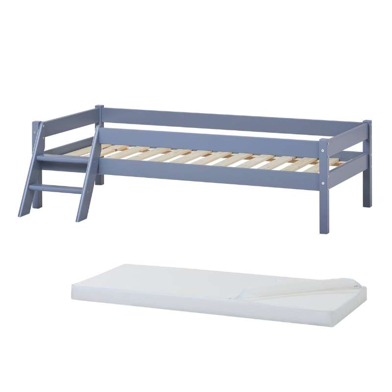 Kid'oh Juniorseng m. Sweet Dream Madras - 70x160 cm - Grå