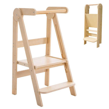 Kid'oh Učící věž - Skládací - Dřevo - Přírodní 