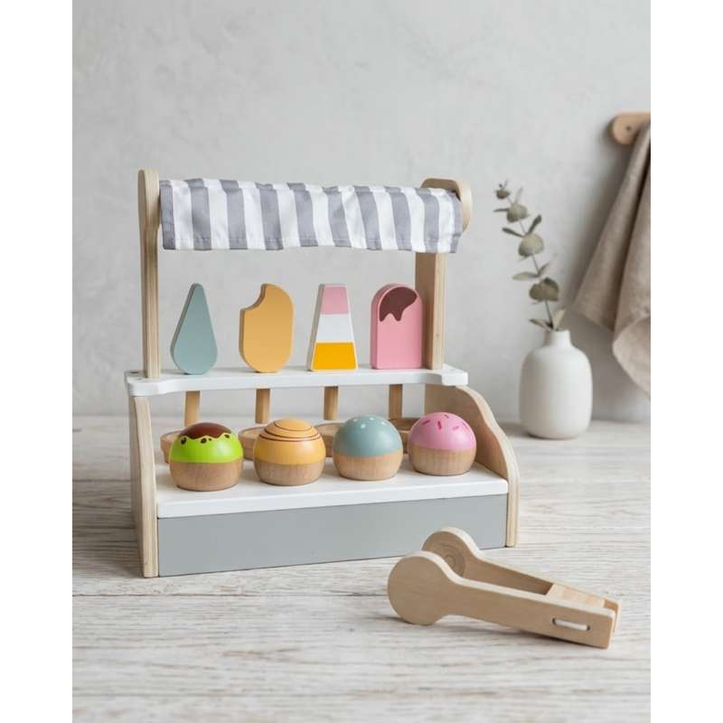 Kid'oh Isbutik med tilbehør i træ - FSC