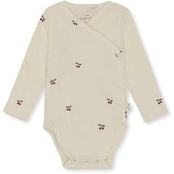 Konges Sløjd Újszülött overall GOTS - Cseresznye 