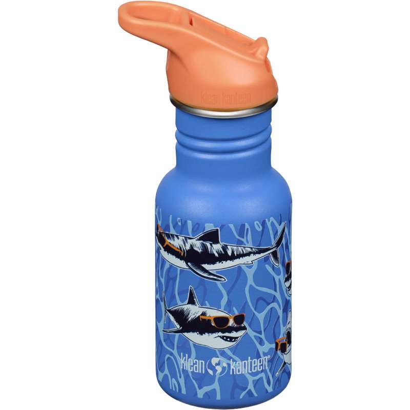 Klean Kanteen Classic Drikkedunk - Kid SportCap - 355ml - Sharks in Shades