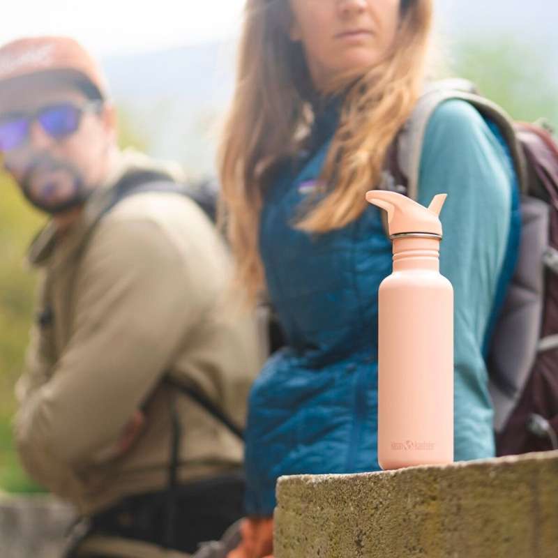 Klean Kanteen Classic Drikkedunk - Flip/Seal SportCap - 532ml - Peach Parfait