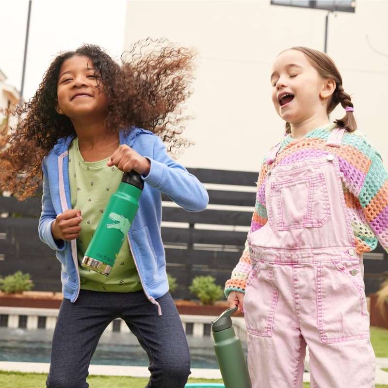 Klean Kanteen Kid Classic Termodrikkedunk - Kid SportCap - 355ml - Dino Skate