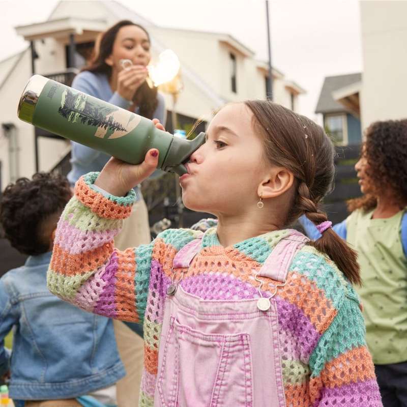 Klean Kanteen Kid Classic Termodrikkedunk - Kid SportCap - 355ml - Mountain Scape