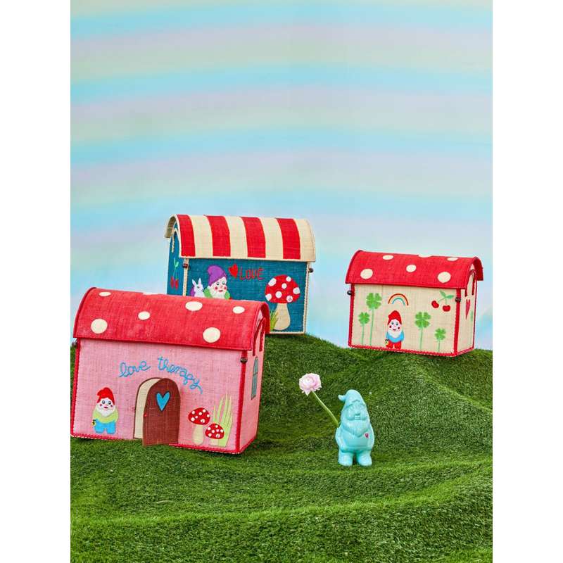 RICE Casă de depozitare din rafie - Terapie cu dragoste - Mare 