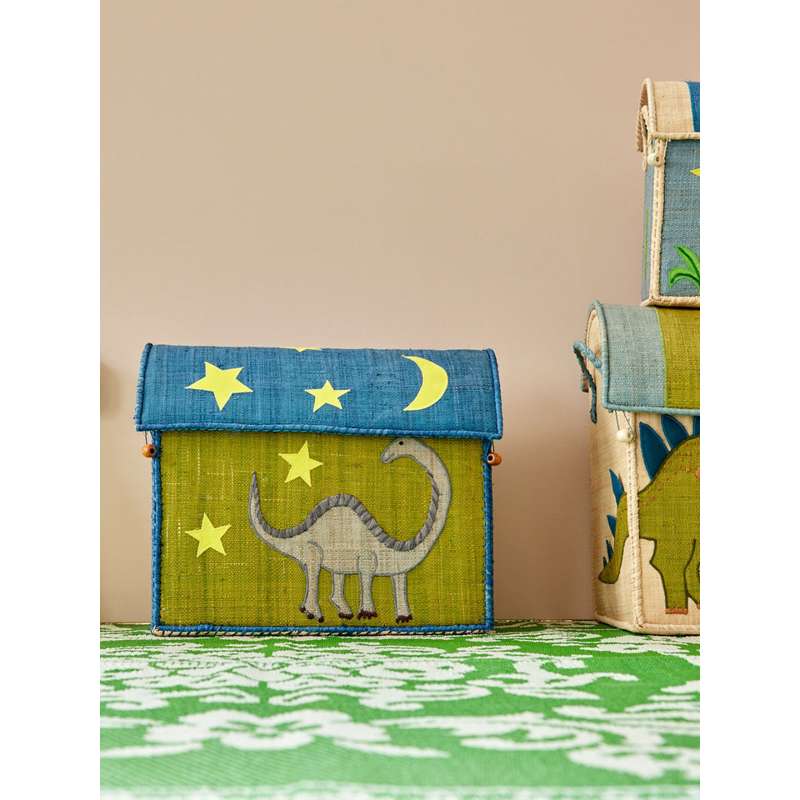 RICE Raffia Opberghuis - Nieuw Dinosaur - Middel 