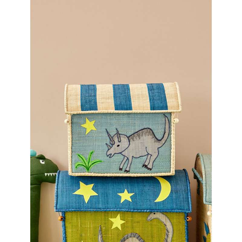 RICE Raffia Úložný dom - Nový dinosaurus - Malý 