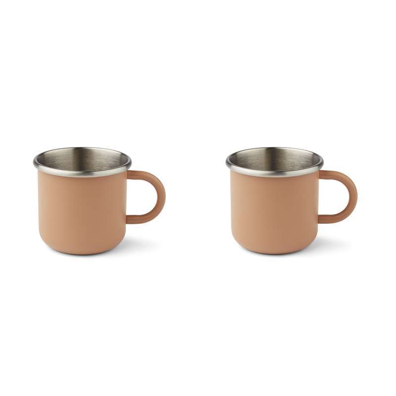 Liewood Tommy Cups - 2-pack - Stainless Steel - Tuscany Rose 