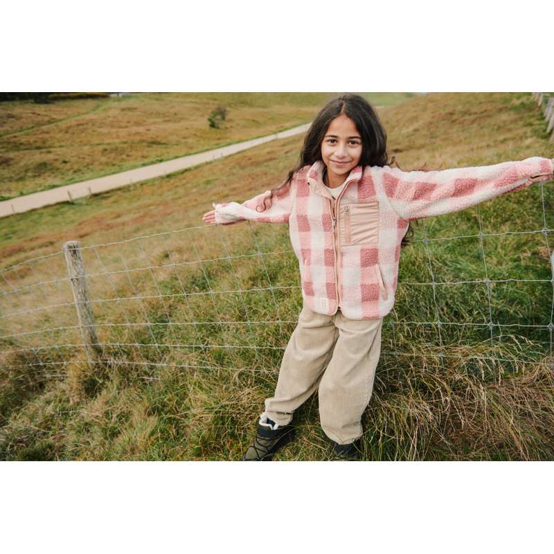 Liewood Nolan Fleece Jacket - Mega Check/Rose Blush