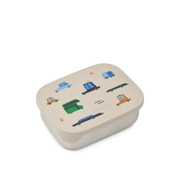 Liewood Arthur podzielony lunchbox - stal/silikon - Cars/Sandy 