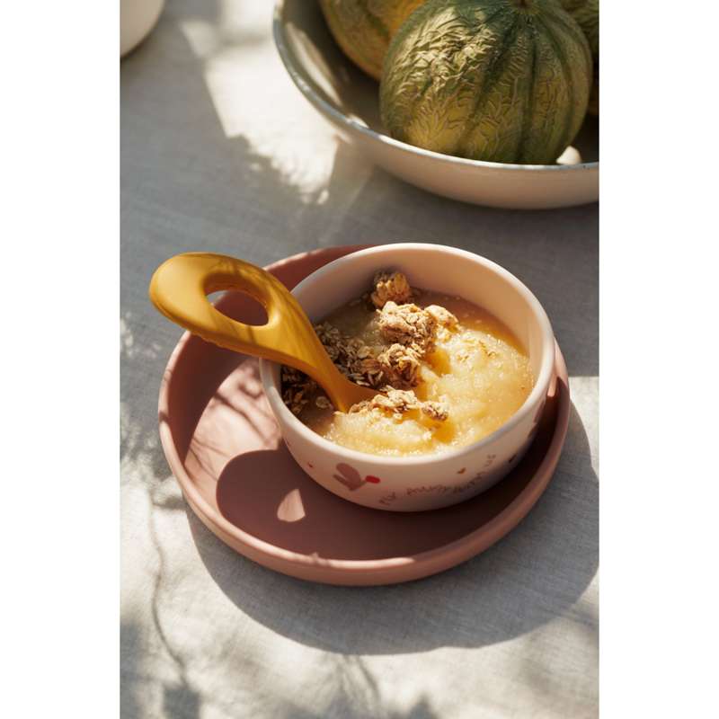 Liewood Vivi Baby Spisesæt - 4 dele - Silikone - Butterfly/Apple Blossom