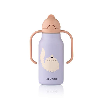 Liewood Kimmie Drinking Bottle - Stainless Steel - 250ml - Cat/Warm Lilac 