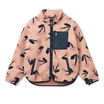 Liewood Jachetă din fleece Nolan - Mega Cherry Heart/Rosey 