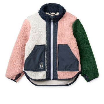 Liewood Noam flis jakna - Rose Blush Multi Mix 