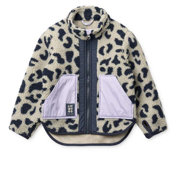 Liewood Noam Fleecejacke - Mega Leo/Mist Mix 