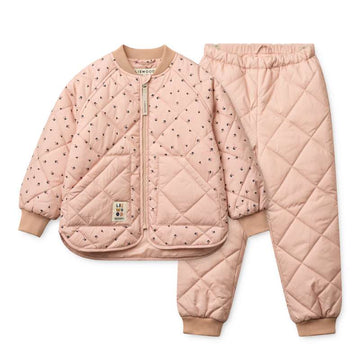 Liewood Ensemble thermique Zella - Mini Cherry Heart/Rosey 