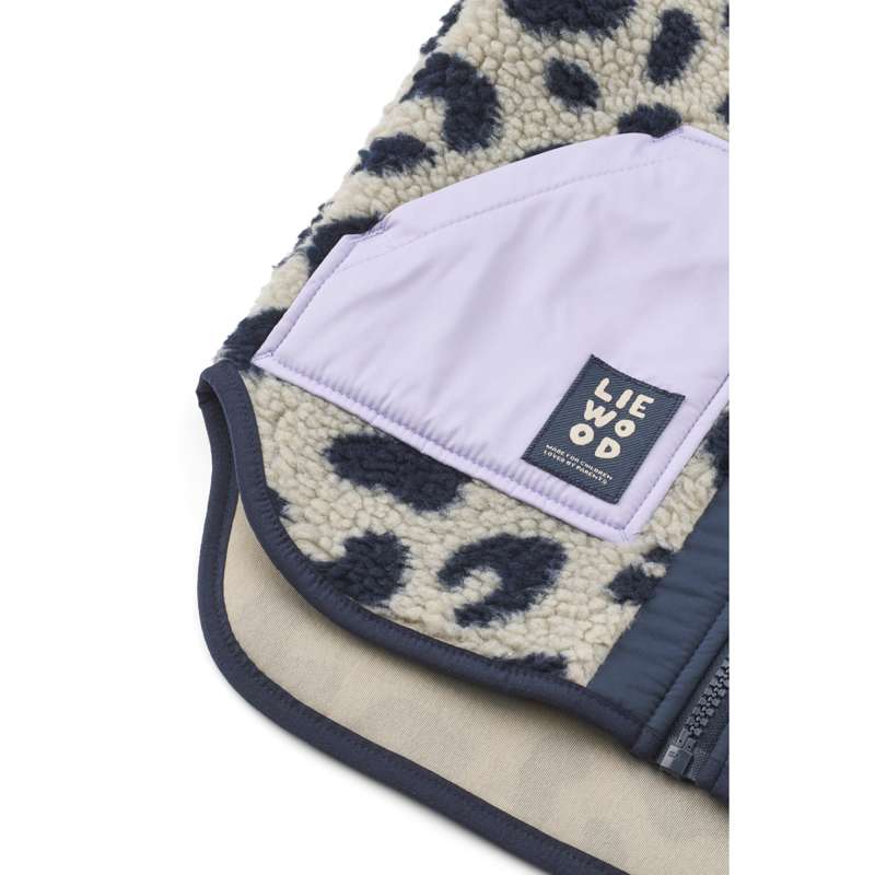 Liewood Nolan fleece prsluk - Mega Leo/Mist Mix 
