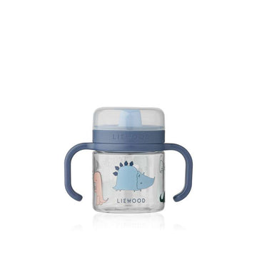Liewood Kylo Tritan lonček z nastavkom za pitje - 280ml - Dino Roar/Peščena
