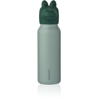 Liewood Falk Trinkflasche - Edelstahl - 350ml - Crocodile - Peppermint/Gartengrün 