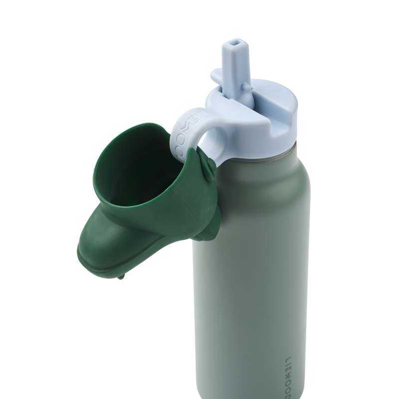 Liewood Falk ivópalack - Rozsdamentes acél - 350 ml - Krokodil - Mentás/zöld kert 