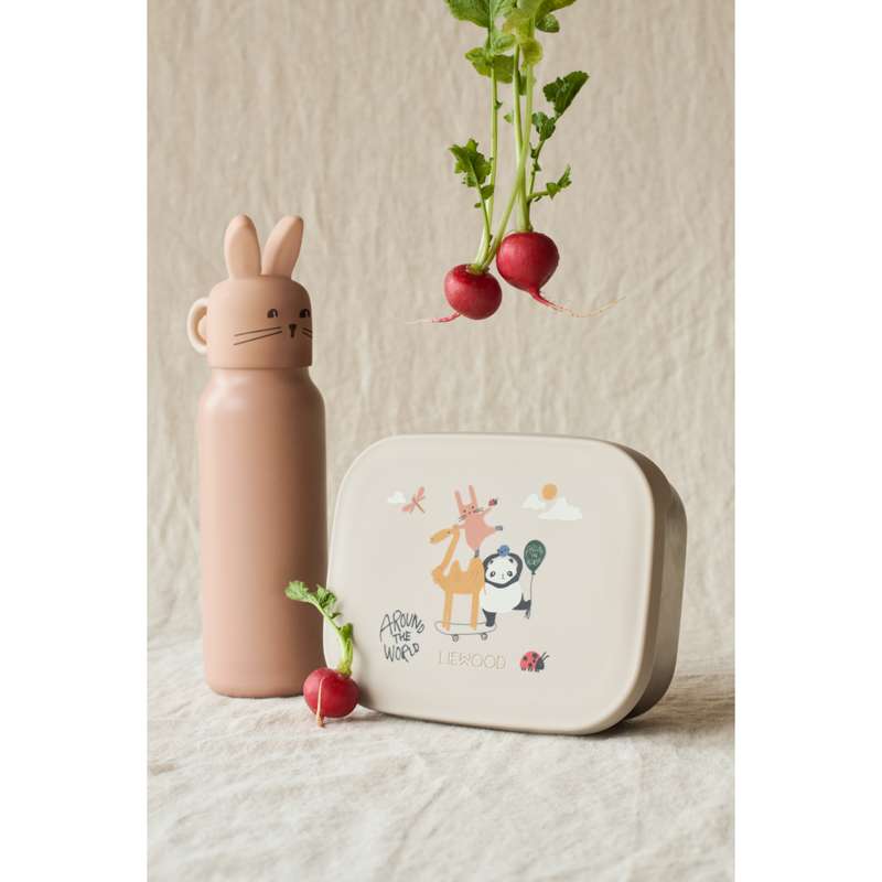 Liewood Falk ivópalack - rozsdamentes acél - 350 ml - Nyuszi - Pale Tuscany 