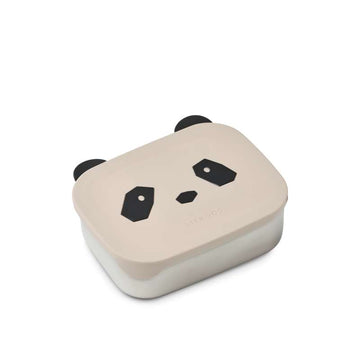 Liewood Arthur Divided Lunchbox - Steel/Silicone - Panda - Sandy 
