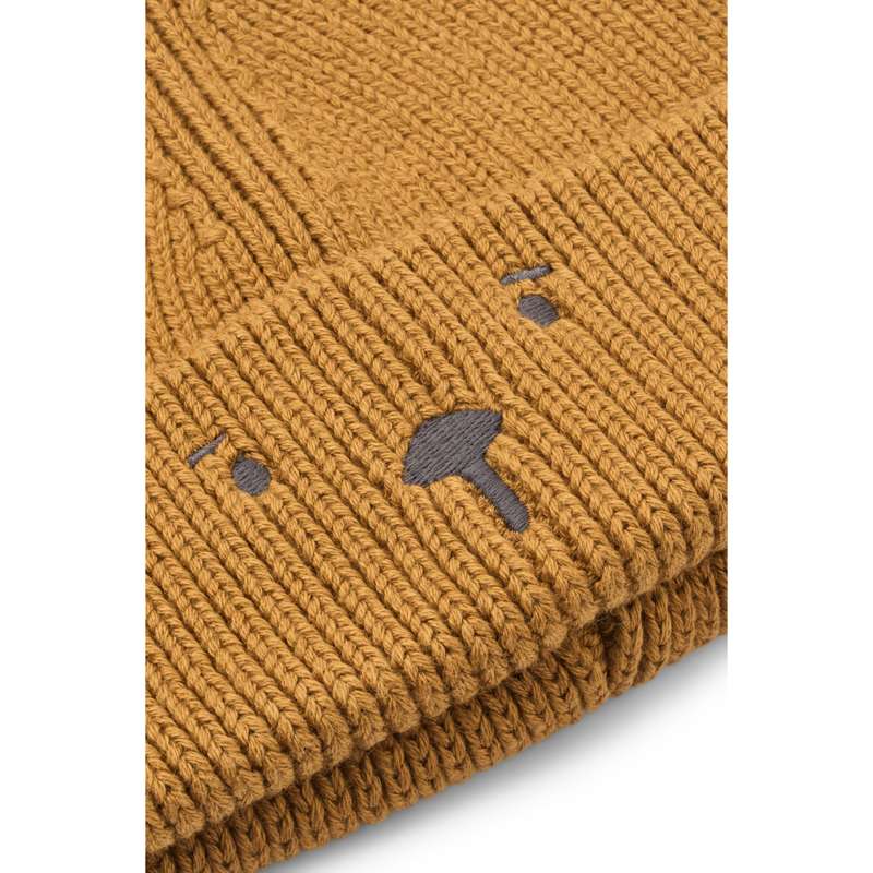 Liewood Berretto Gina con ricamo orso - Golden Caramel