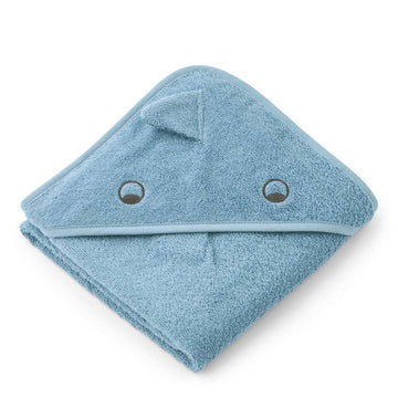 Liewood Albert ručnik za kupanje s kapuljačom - Dino - Beach Blue