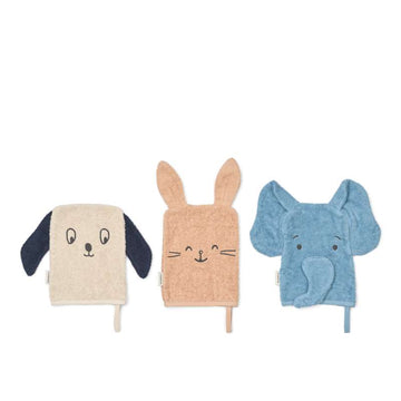 Liewood Sylvester Washandjes - 3-pack - Pale Tuscany Mix