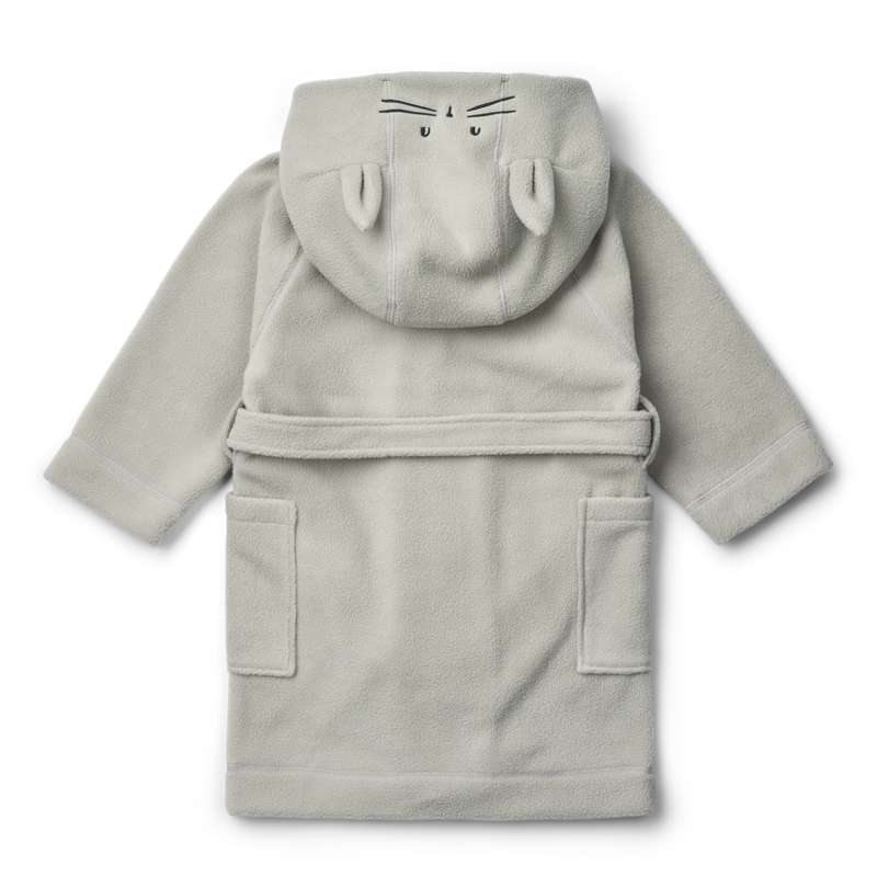 Liewood Minik Rabbit Fleece Bathrobe - Dove Blue