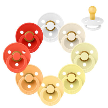 Sucette Bibs Rond Colour - Sampak - 8 pcs. - t. 1 - Laissez entrer le soleil 