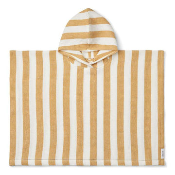 Liewood Paco Poncho - Stripes - White/Yellow Mellow - 1-2 years 