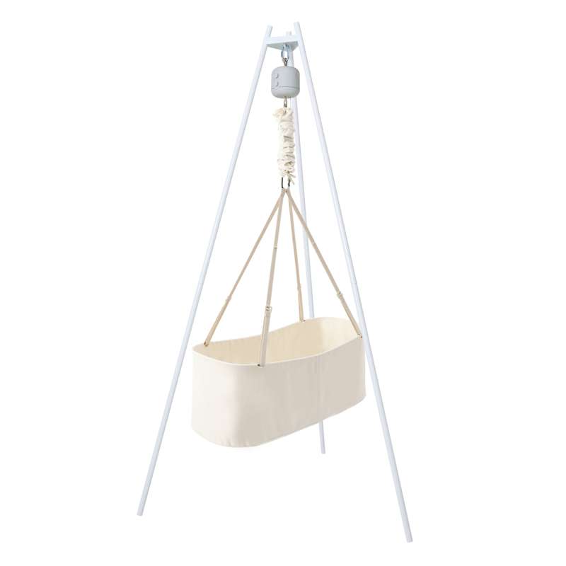 Membantu Bundle - Basic - Babyvugge m. Vuggemotor og Vuggestativ - Natur