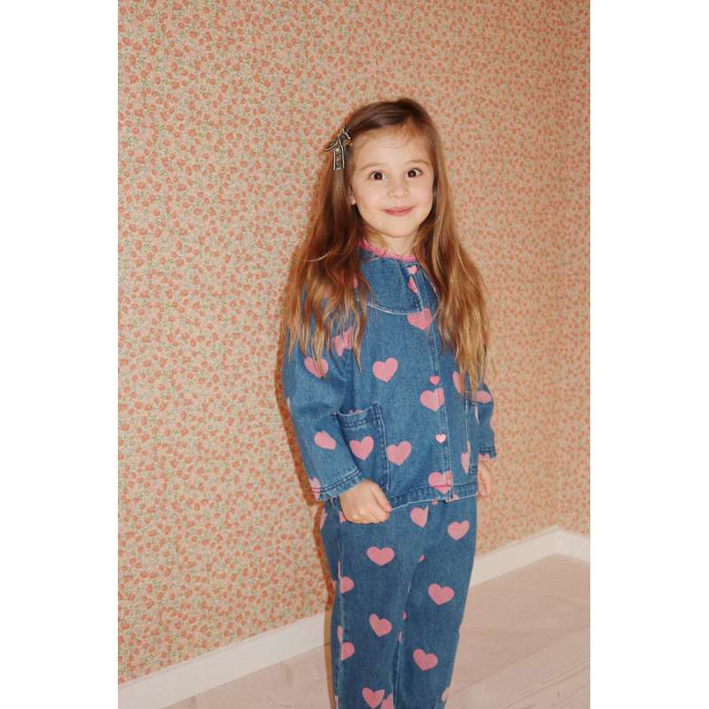 Konges Sløjd Magot kalhoty s volány - GOTS - Bon Coeur růžová 