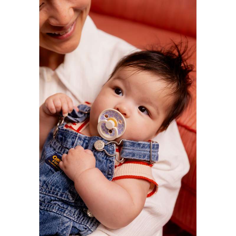 Bibs Kerek Colour Cumi - mé. 2 - természetes gumi - Stúdió - Jasmine Field - Elefántcsont 