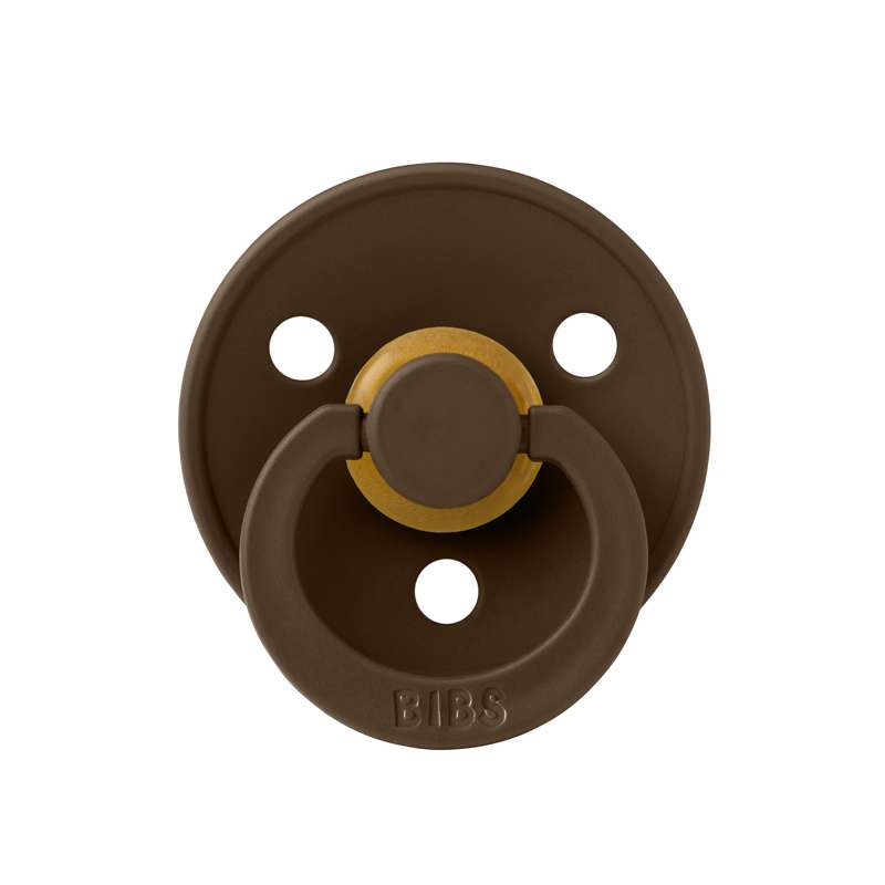 BIBS Sucette Ronde Colour - Taille 1 - Caoutchouc naturel - Mocha