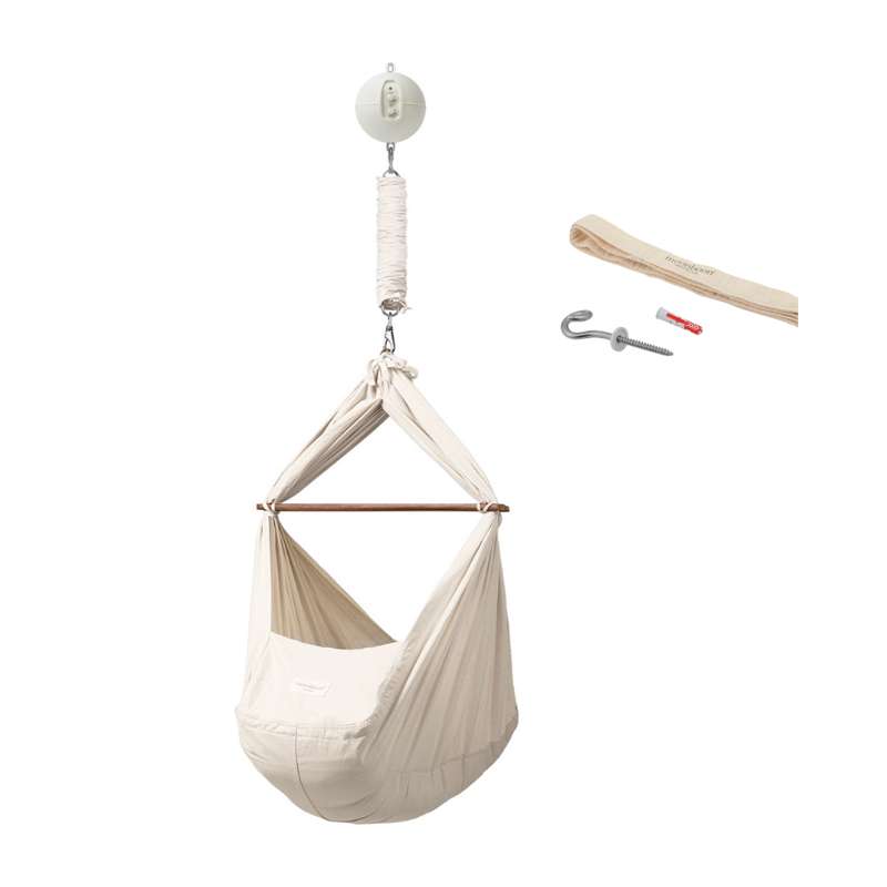 Moonboon Bundle - Berceau suspendu avec moteur de balancement Connect et suspension au plafond 