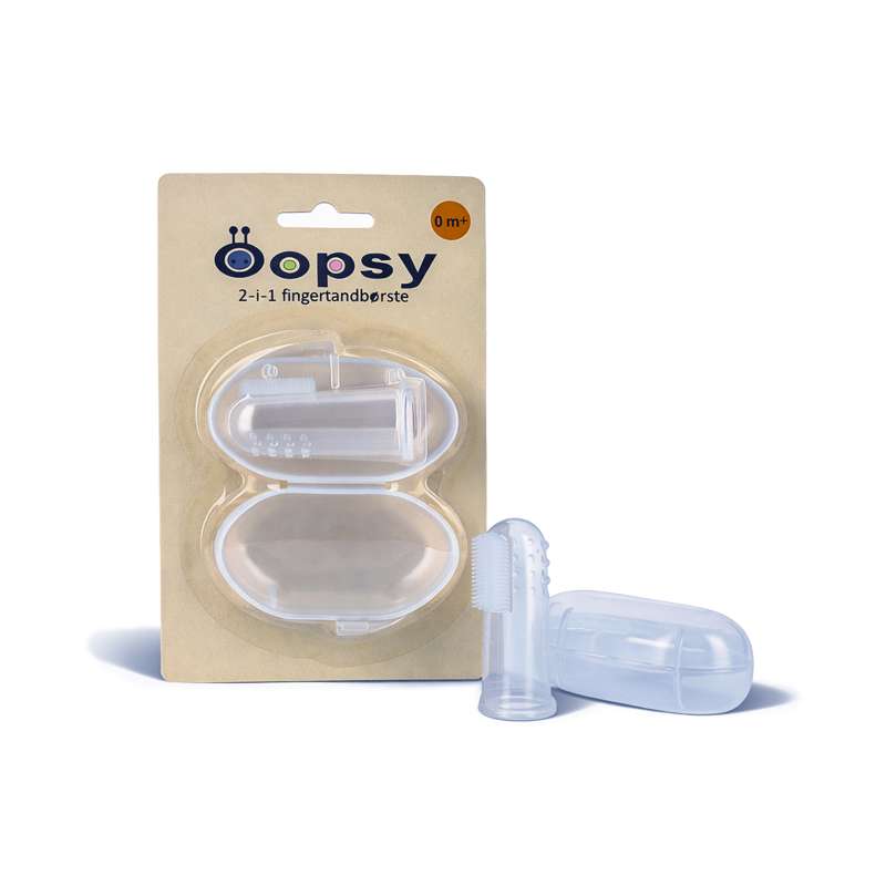 Oopsy Brosse à dents à doigt 2-en-1 