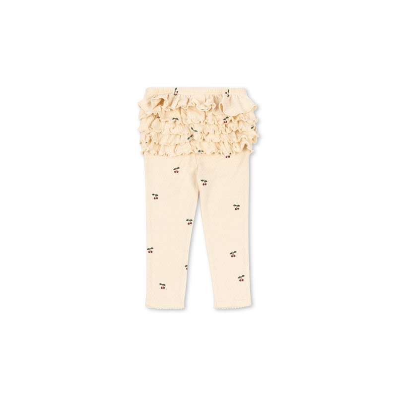 Konges Sløjd Сui панталони с ръбове - GOTS - Череша 