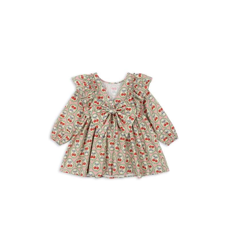 Konges Sløjd Evia Дългогодишна Лък Рокля - GOTS - Черешов Лък 