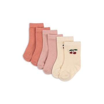 Konges Sløjd Calzini Jacquard - confezione da 3 - Cherry Mix 
