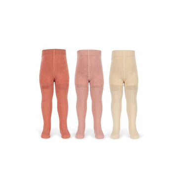 Konges Sløjd Tights - Pointelle - 3-pack - Rose Mix 