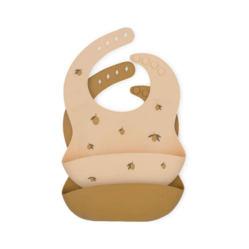 Konges Sløjd Hagesmække - Silikone - 2-pak - Lemon/Almond