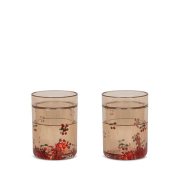 Konges Sløjd Gobelets pailletés - lot de 2 - Cherry 