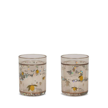 Konges Sløjd Glitter Cups - 2-pack - Lemon 