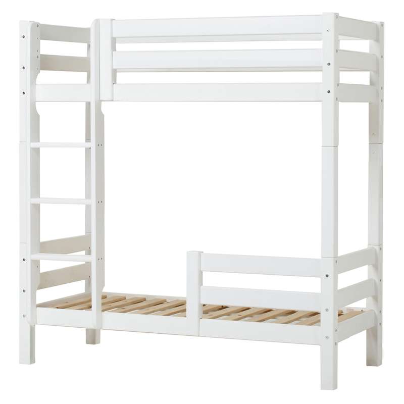 Hoppekids ECO Luxury - High Bunk Bed - 70x160 cm. - Two Bed Rails - White 